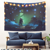 Lofaris Glitter Astronaut Funny Trippy Art Decor Wall Tapestry